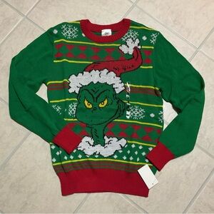 Festive Green Grinch Crewneck Sweater